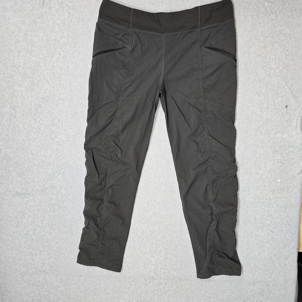 Prana Women Pants XL Gray Elastane Nylon Outdoor Hiking 197352128"